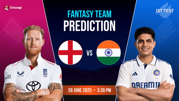 England vs India fantasy team